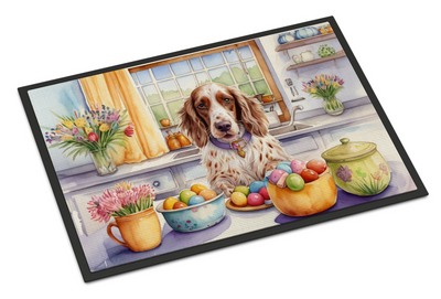 Decorating Easter English Setter Doormat