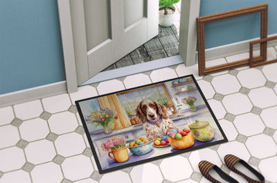 Decorating Easter English Setter Doormat