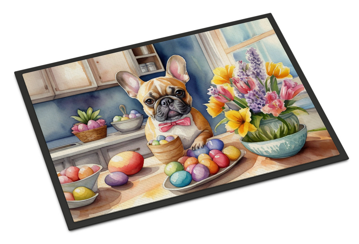 Decorating Easter French Bulldog Doormat
