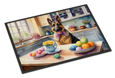 Decorating Easter German Shepherd Doormat