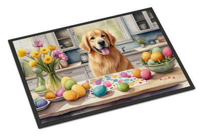 Decorating Easter Golden Retriever Doormat