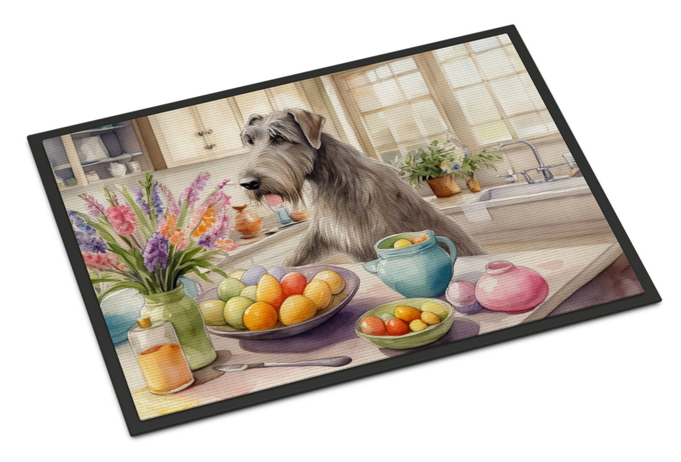 Decorating Easter Irish Wolfhound Doormat