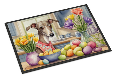 Decorating Easter Italian Greyhound Doormat