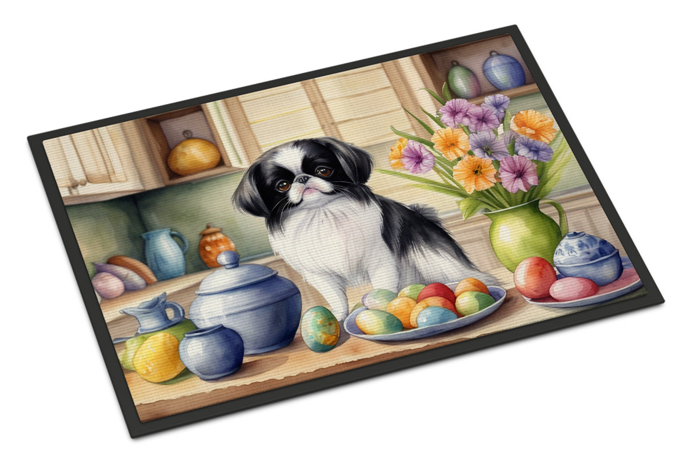 Decorating Easter Japanese Chin Doormat