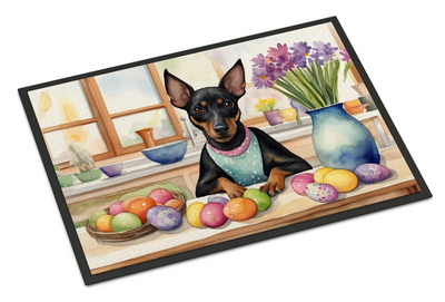 Decorating Easter Manchester Terrier Doormat