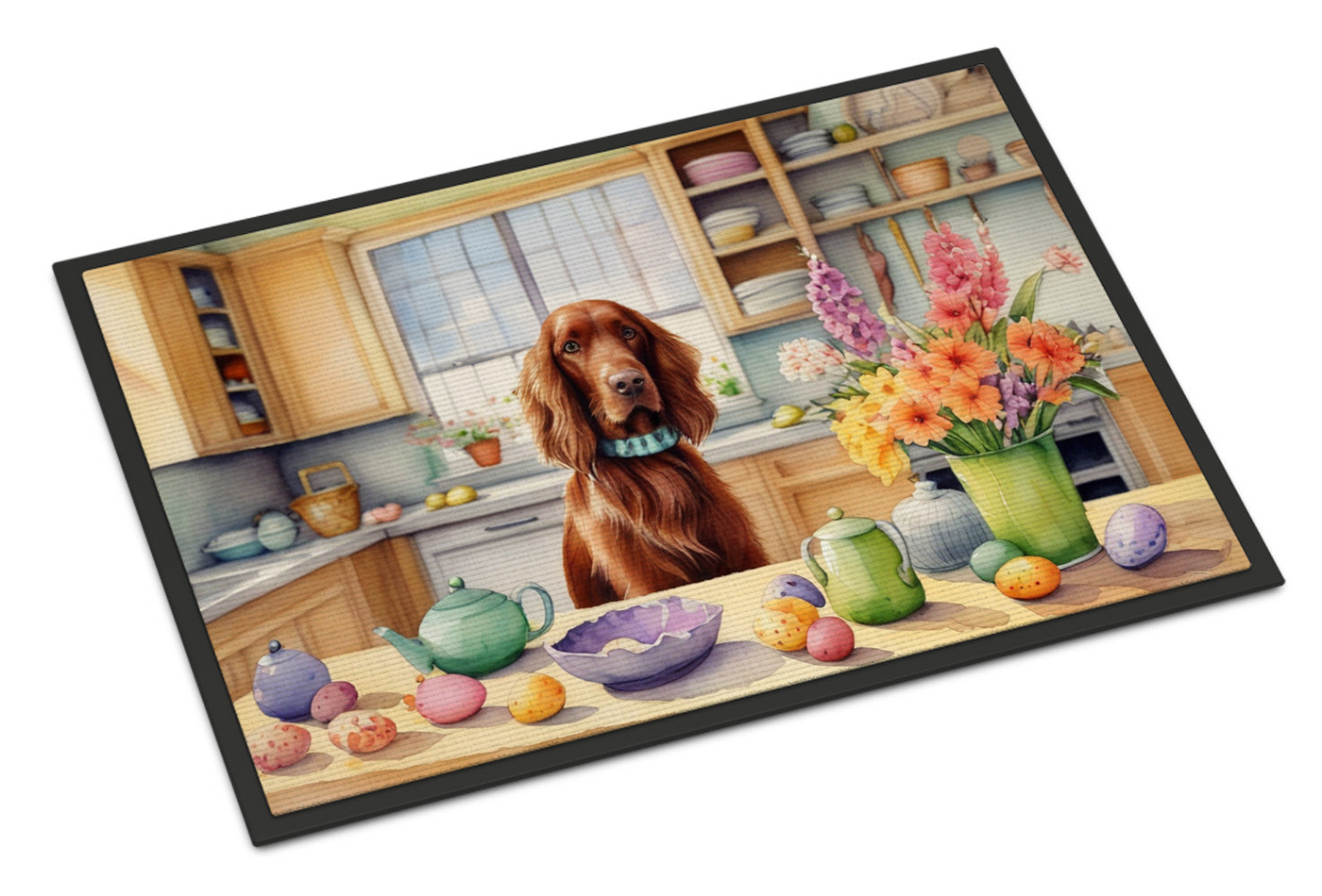 Decorating Easter Irish Setter Doormat