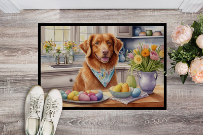 Decorating Easter Nova Scotia Duck Tolling Retriever Doormat