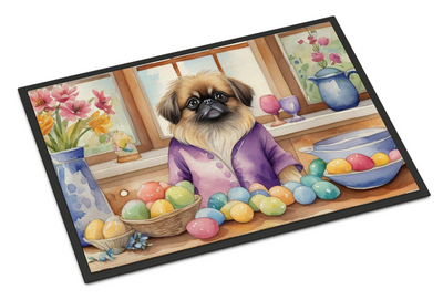 Decorating Easter Pekingese Doormat