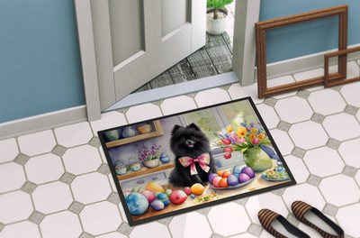 Decorating Easter Pomeranian Doormat