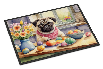 Decorating Easter Pug Doormat