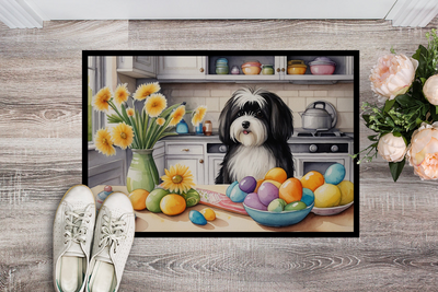 Decorating Easter Havanese Doormat