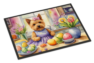 Decorating Easter Norwich Terrier Doormat