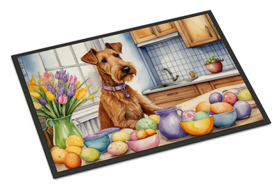 Decorating Easter Irish Terrier Doormat