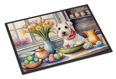 Decorating Easter Sealyham Terrier Doormat
