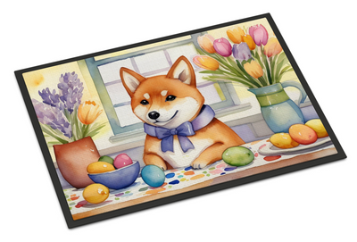 Decorating Easter Shiba Inu Doormat