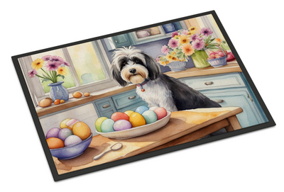 Decorating Easter Tibetan Terrier Doormat