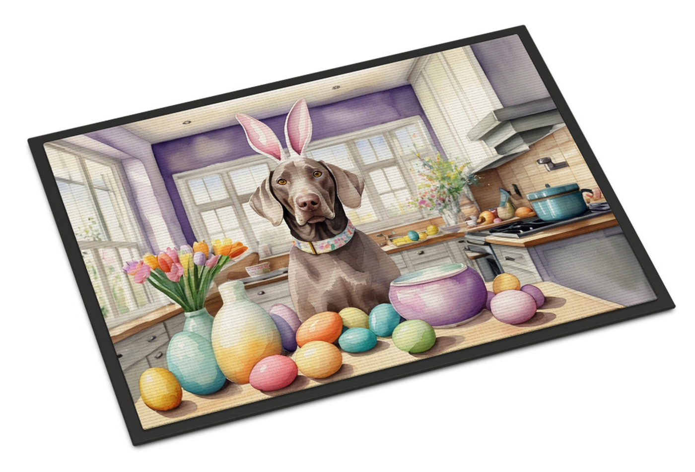 Decorating Easter Weimaraner Doormat