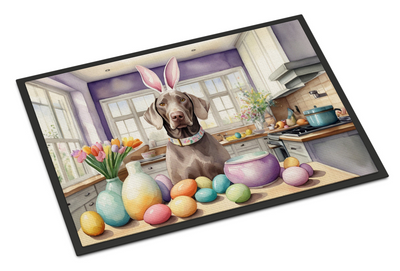 Decorating Easter Weimaraner Doormat