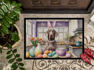 Decorating Easter Weimaraner Doormat