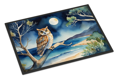 Owl Perched in Coastal Tree Doormat