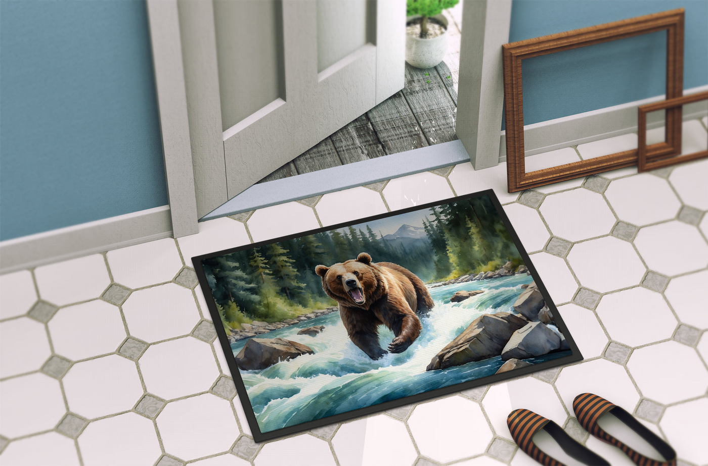 Alaskan Wilderness Grizzly Bear Doormat