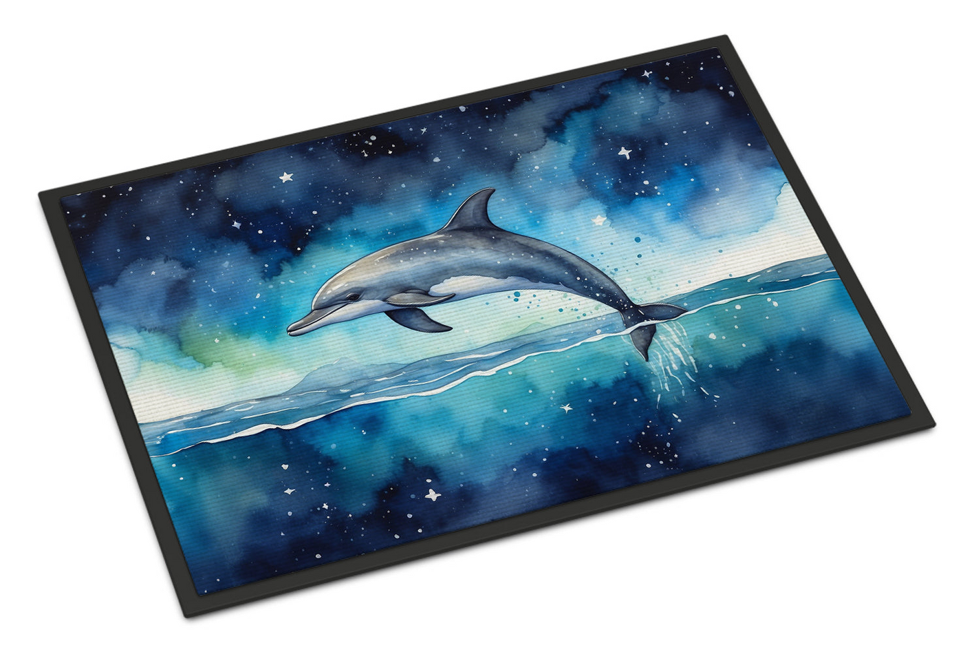 Dolphin in a Starry Sea Doormat