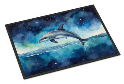 Dolphin in a Starry Sea Doormat