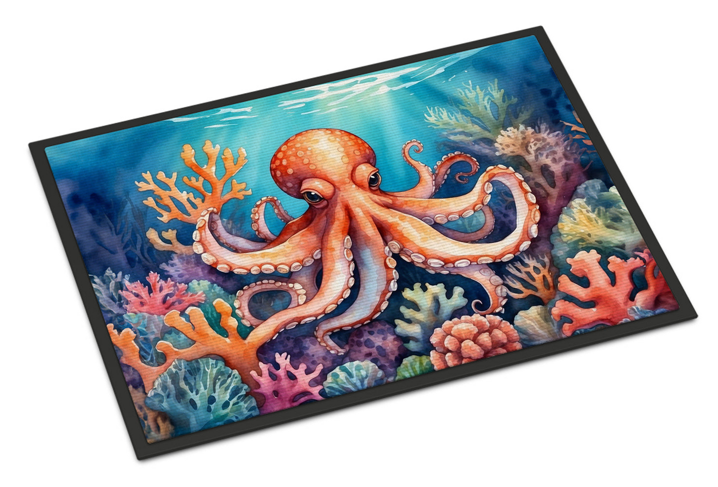 Octopus Among Coral Doormat