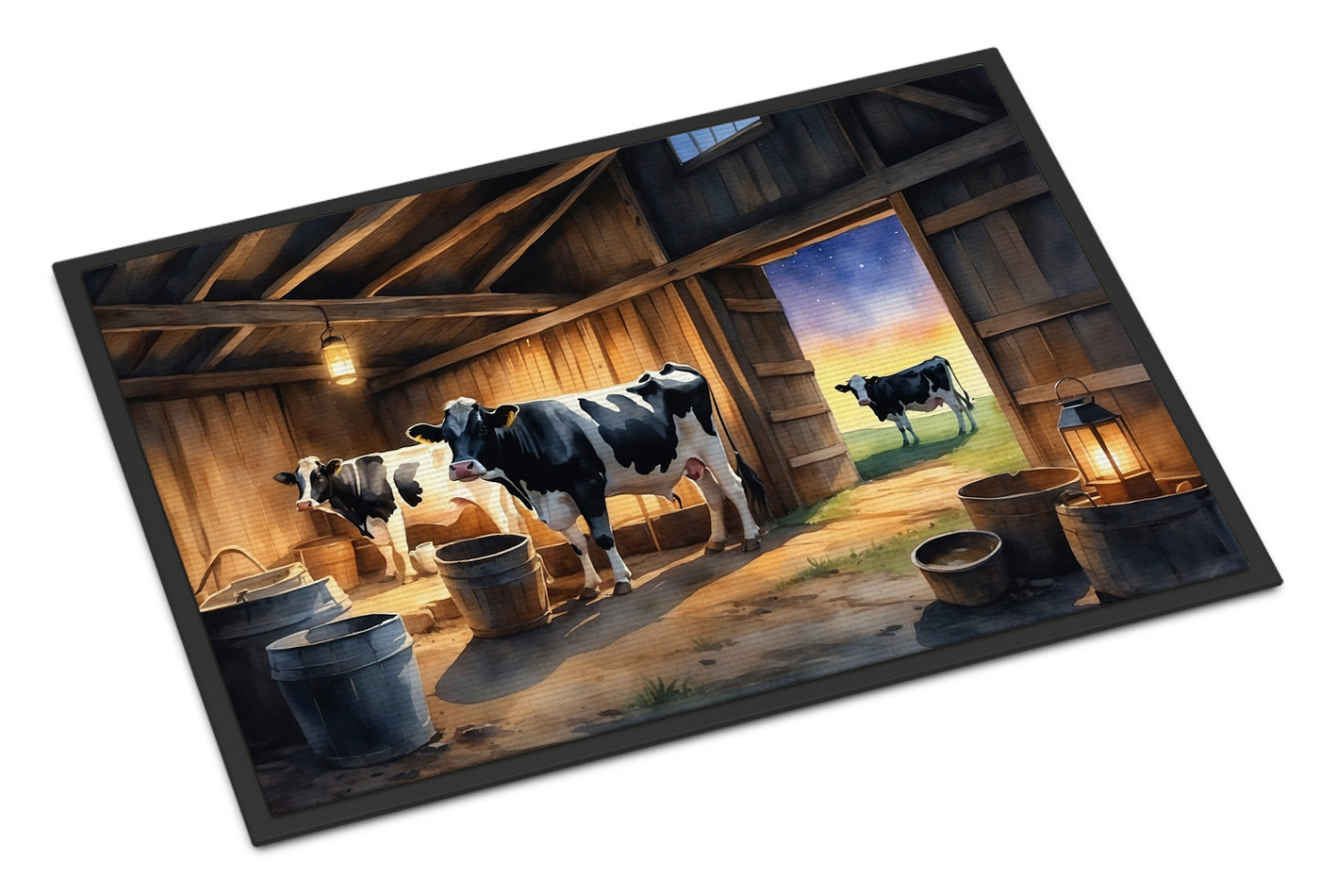 Cows Evening Milking Time Doormat