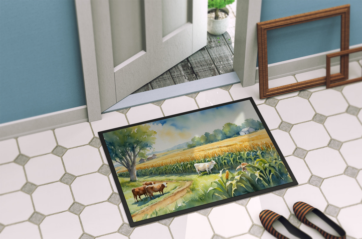 Cows by the Cornfield Doormat