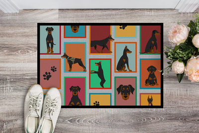 Lots of Doberman Pinscher Doormat