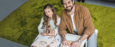 ROBOTIME - Wooden Music Box Puzzles for Adults AMK63 / Magic Cello / 3D Wooden Puzzles for Adults and Teens / Wooden Model Kits to Build
