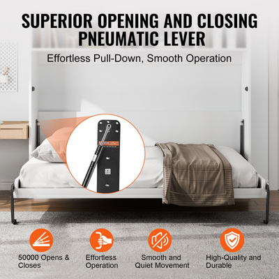 VEVOR Murphy Bed Kit Twin Size Vertical Deluxe DIY Wall Bed Hardware Folding