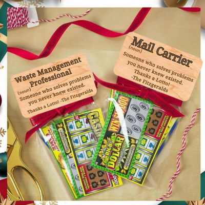 10 PACK Bulk Family Christmas Gifts Lottery Ticket Personalized Package for Multiple Christmas Gifts