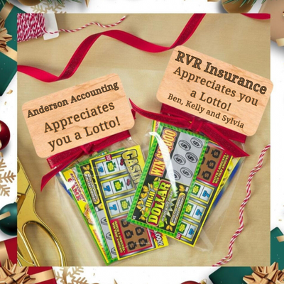 10 PACK Bulk Family Christmas Gifts Lottery Ticket Personalized Package for Multiple Christmas Gifts