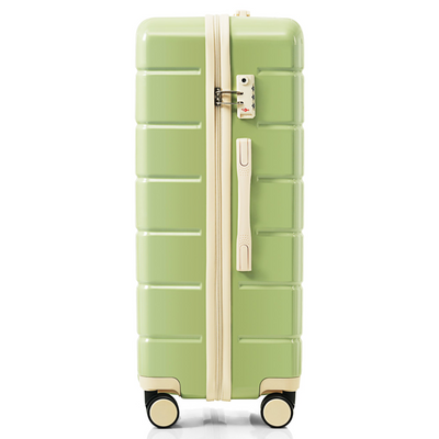 Premium ABS Travel Luggage Set , 3-Piece TSA Lock Suitcase Ensemble with 20, 24, and 28 Inch Sizes with 360° Spinner Wheels, green and beige