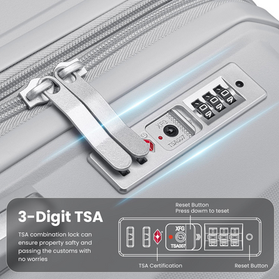 Luggage 4 Piece Sets(14/20/24/28), Hard Shell Lightweight TSA Lock Carry on Expandable Suitcase with Spinner Wheels Travel Set for Men Women