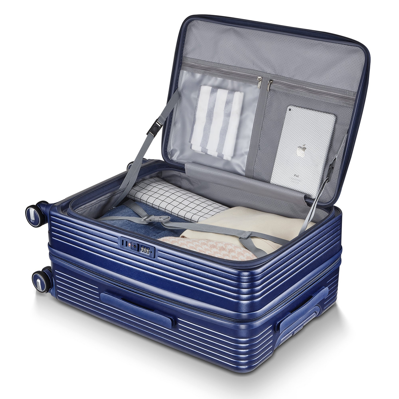 Luggage Sets 3 Piece(20/24/28), Expandable Carry On Luggage with TSA Lock Airline Approved, 100% PC Hard Shell and Lightweight Suitcase with Front Pocket and Spinner Wheels