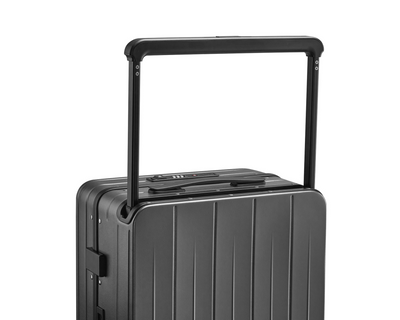 Aluminum Frame 20 Inch with Front Open Carry-on Luggage, PC Hard Shell Suitcase, Bounce Wide Handle Pull Rod Luggage with 360°Double Wheels, Built-In TSA Lock, Airline Approved Suitcase for Business
