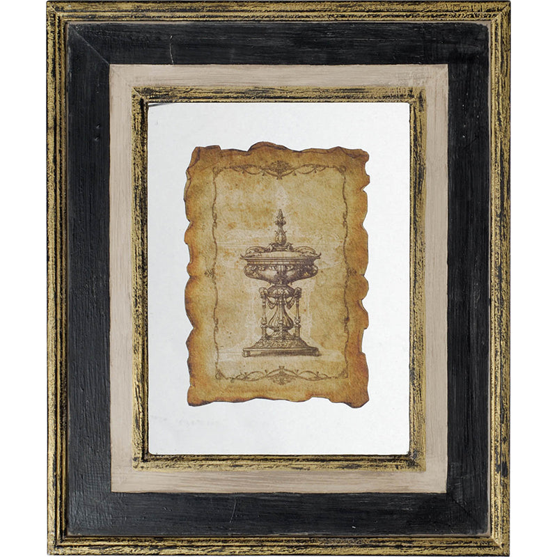 18x22" Lucian Framed Antiqued Sculpture Print