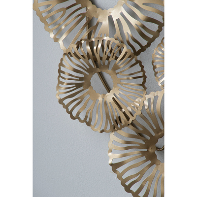 24x2x42" Gold Iron Wall Art