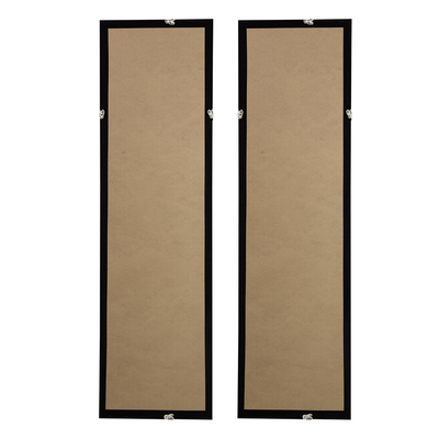 15.5" x 55" Rectangular Shaped Rice Paper Shadow Box Decor Wall Art, Transitional style Wall Decor, Set of 2