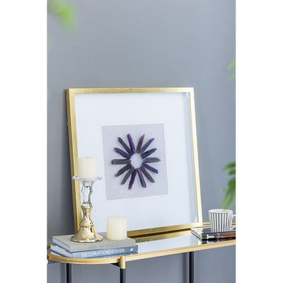 23.5“ x 23.5" Grace Purple Agate Shadow Boxes Wall Art, Set of 2