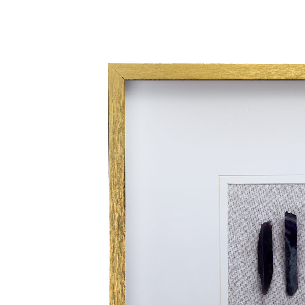 23.5“ x 23.5" Grace Purple Agate Shadow Boxes Wall Art, Set of 2