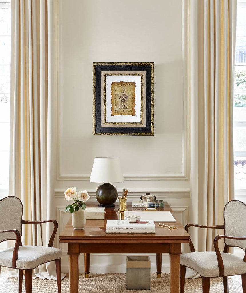 18x22" Lucian Framed Antiqued Sculpture Print