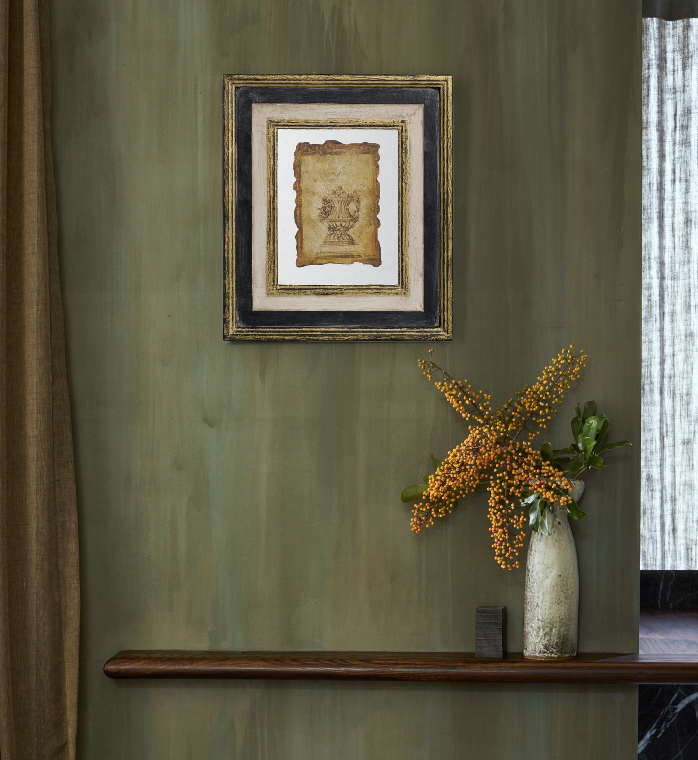 13x15" Lucian Framed Antiqued Sculpture Print,2 Piece