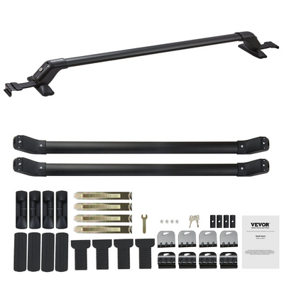 VEVOR Black Aluminium Roof Rack Basket Tray Luggage Cargo Carrier with Bars XL-B
