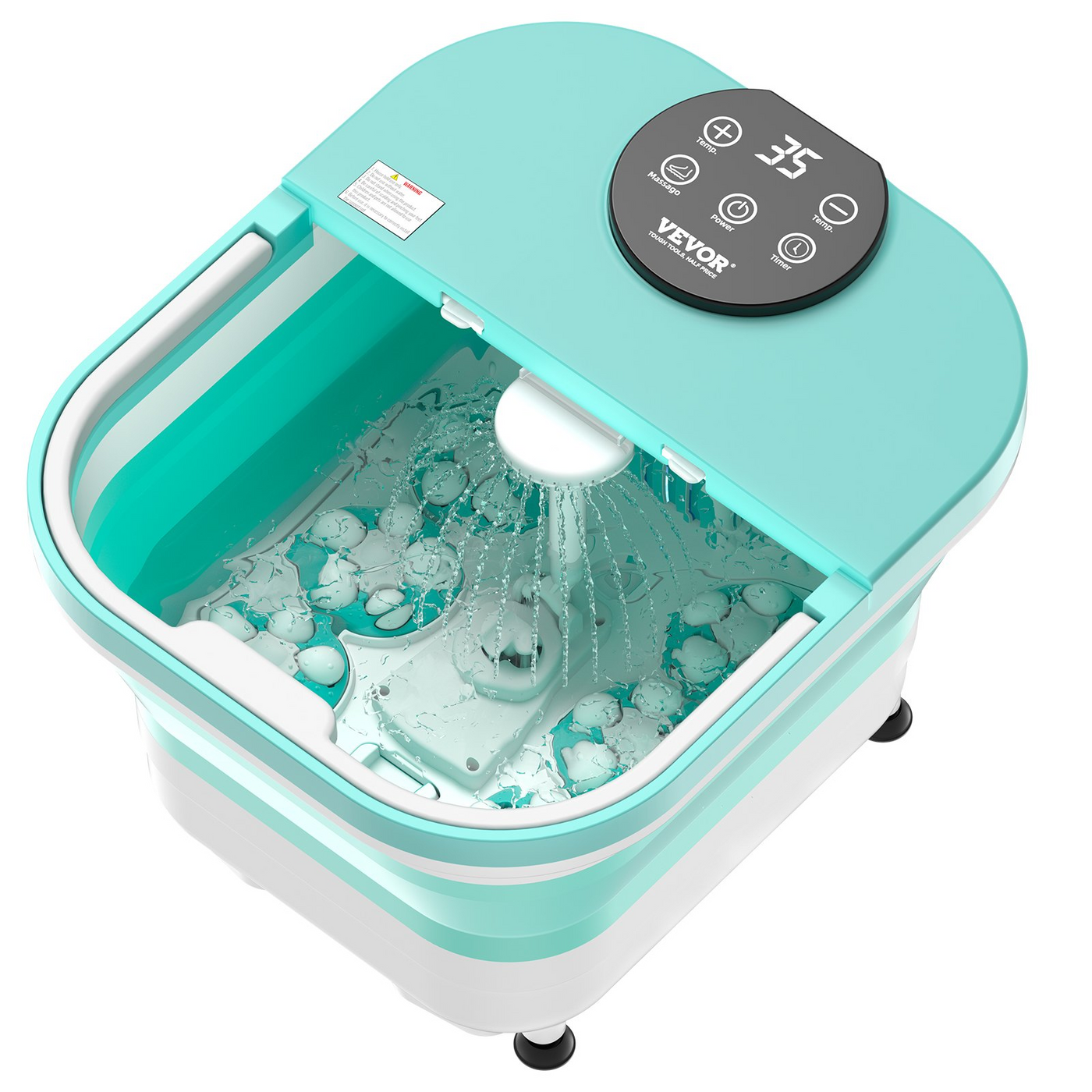 VEVOR Collapsible Foot Spa Bath Massager 95°F - 118°F Pedicure Foot Bath Tub