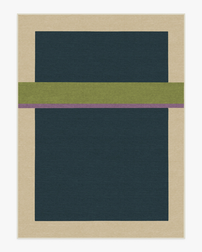 Architectural Digest Breakout Teal &amp; Chartreuse Rug