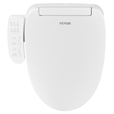 Elongated Bidet Toilet Seat Electric Smart Heated Seat Side Arm Control